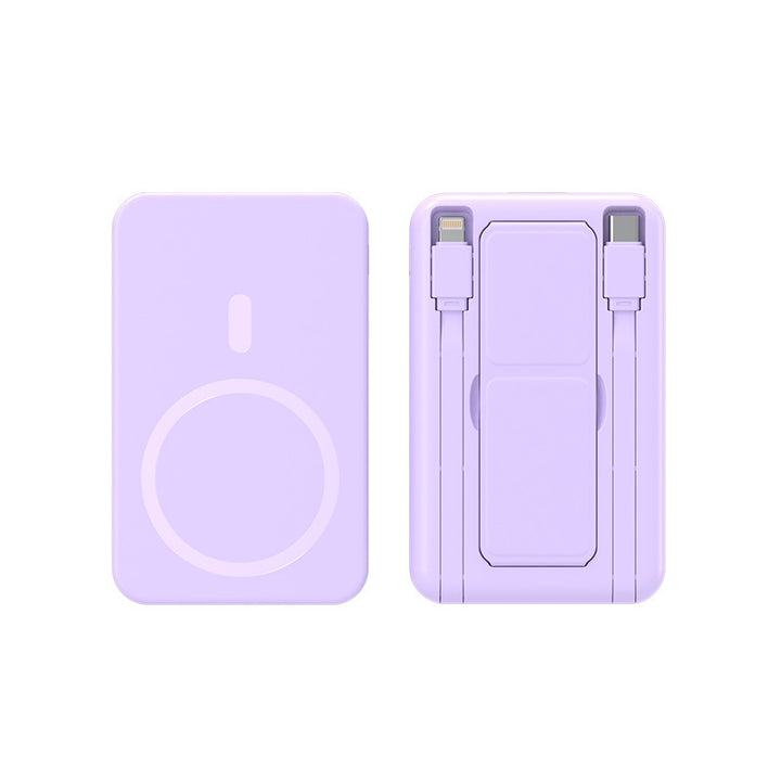 Portable wireless charger with integrated cable system Stornfield