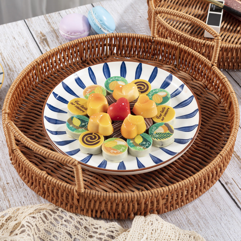 Decorative Woven Serving Tray Stornfield