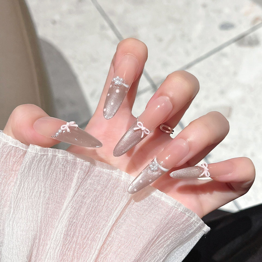 Elegant Extended Stiletto Press-On Nail Set Stornfield