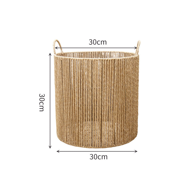 Handcrafted storage basket made of natural fibers