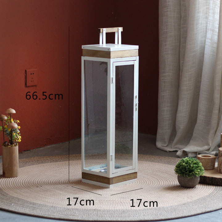 Decorative Lantern with Wooden Handle Stornfield