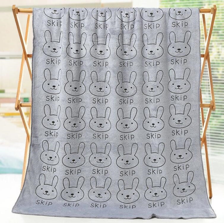 Cartoon-Themed Plush Fleece Blanket