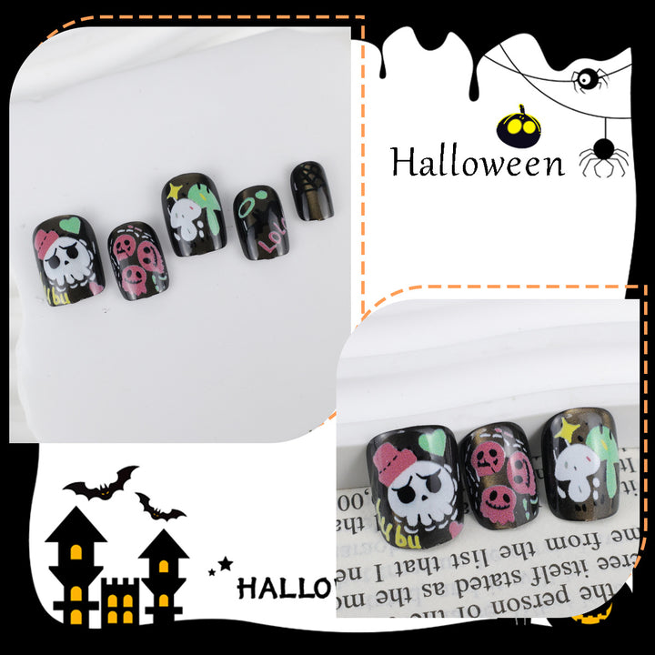 Acrylic nail set with creative spooky designs Stornfield
