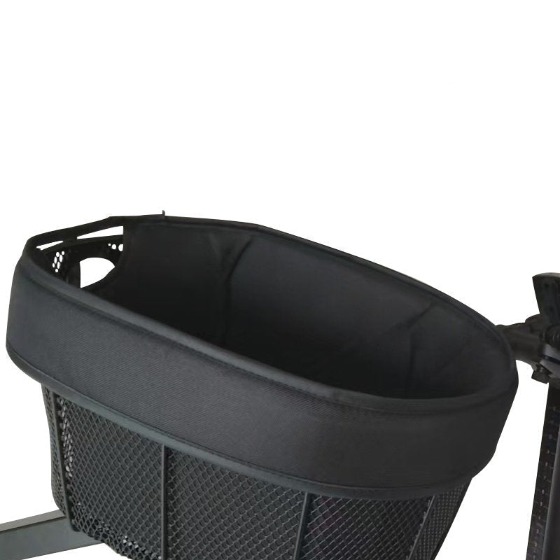 front-mounted adjustable pet bicycle carrier basket with reinforced support arm breathable mesh canopy and padded base Stornfield
