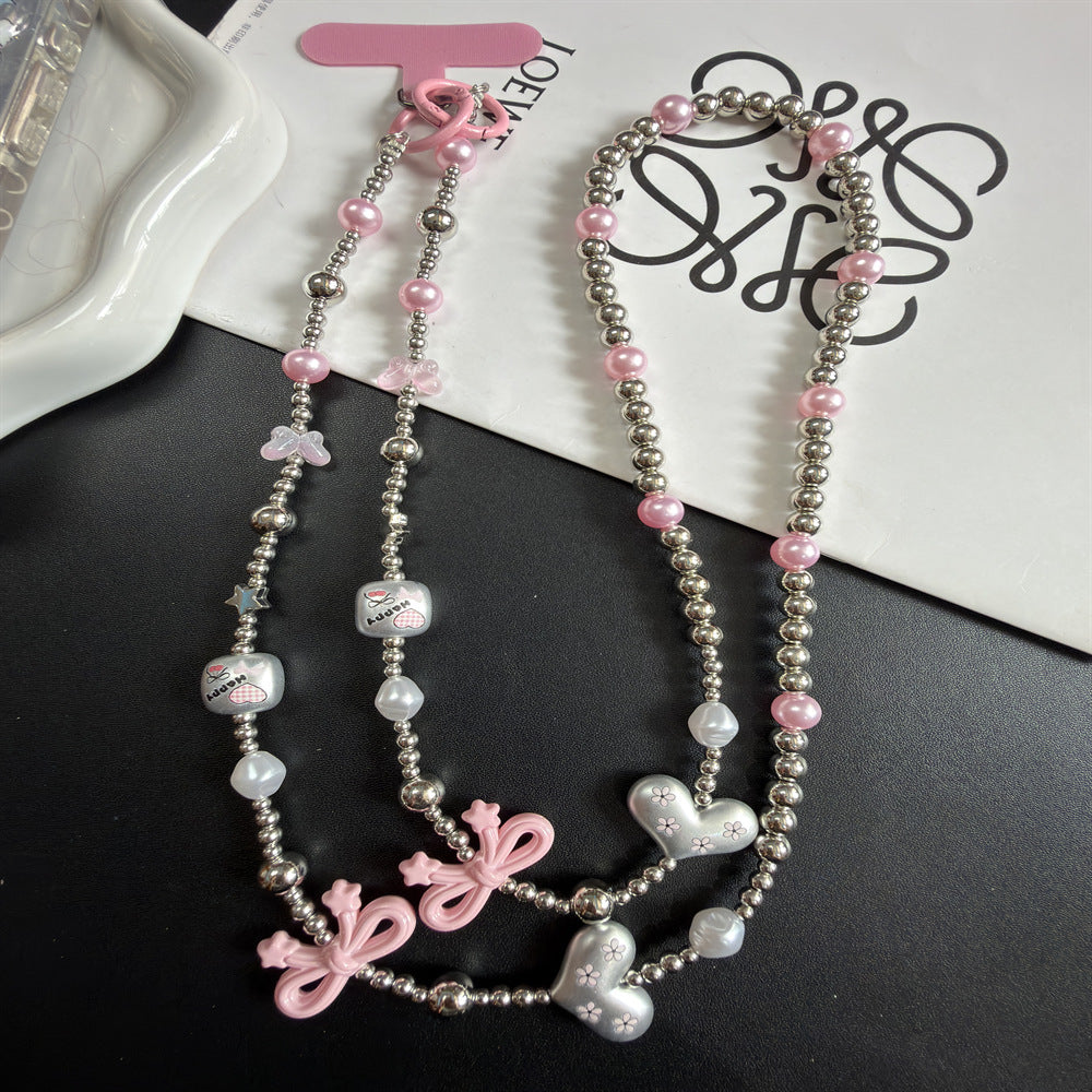Multi-Strand Beaded Necklace with Charms Stornfield