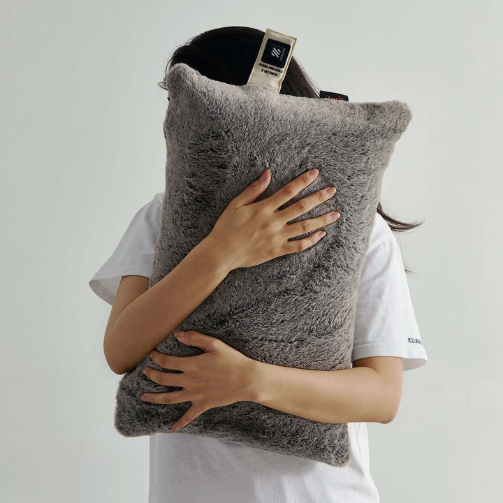 Women Cozy Plush Pillow with Integrated Handle Stornfield