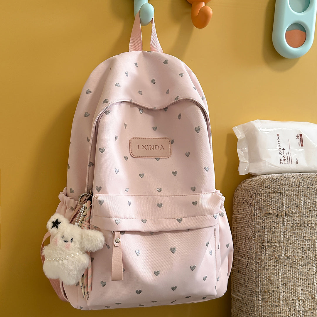 Fun Heart-Print Backpack Stornfield