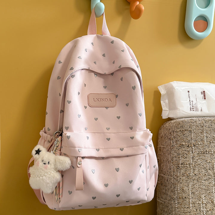 Fun Heart-Print Backpack Stornfield