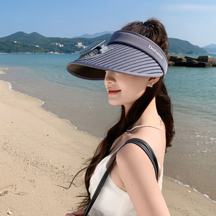 ’s sun protection visor with integrated solar panel, wide brim and adjustable headband Stornfield