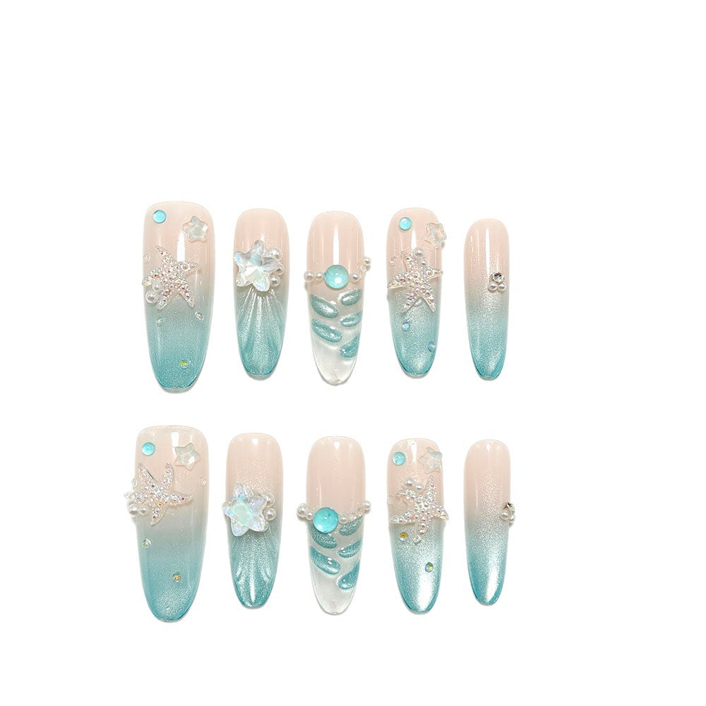 Artificial nails with glittering summer design Stornfield