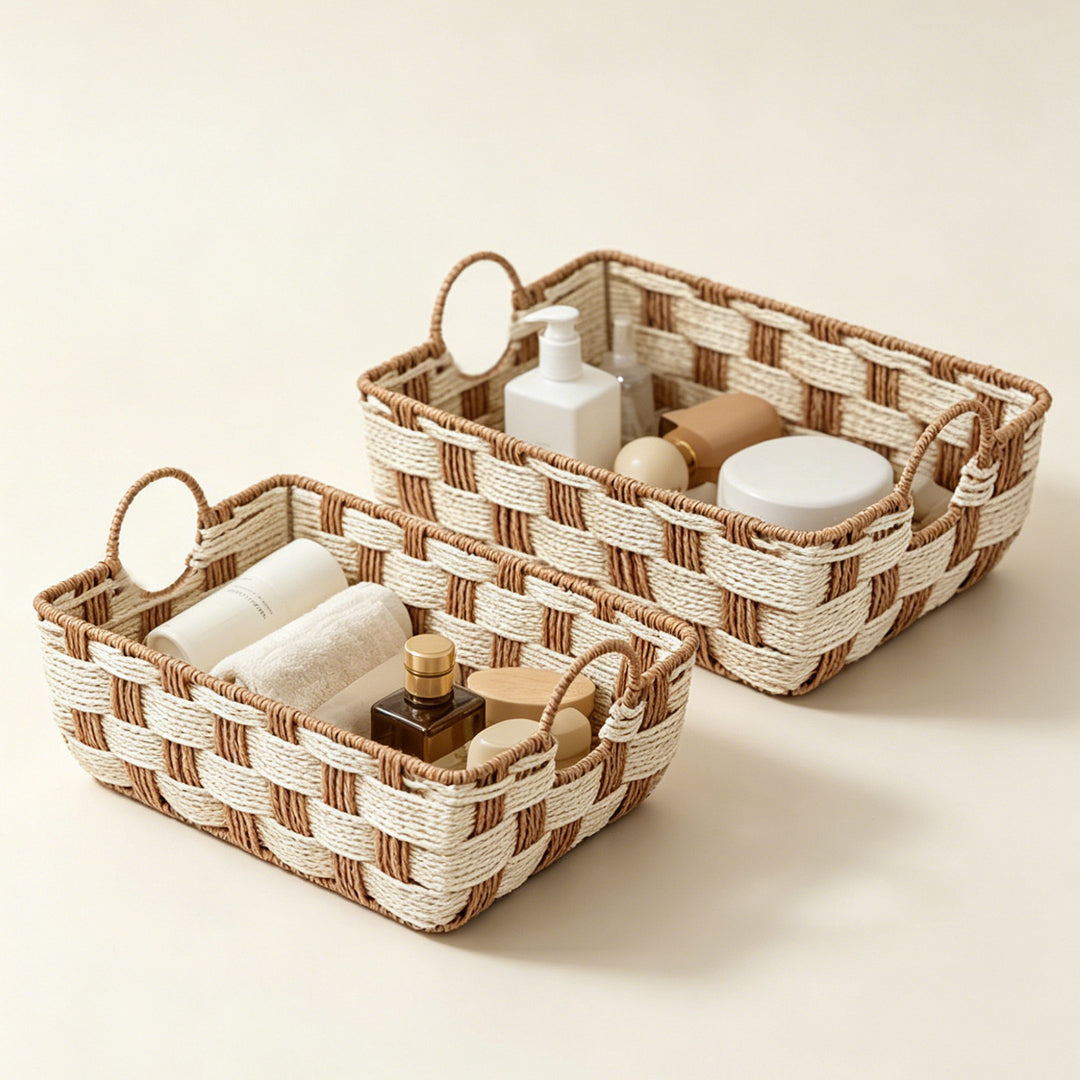 Storage basket made of woven material Stornfield