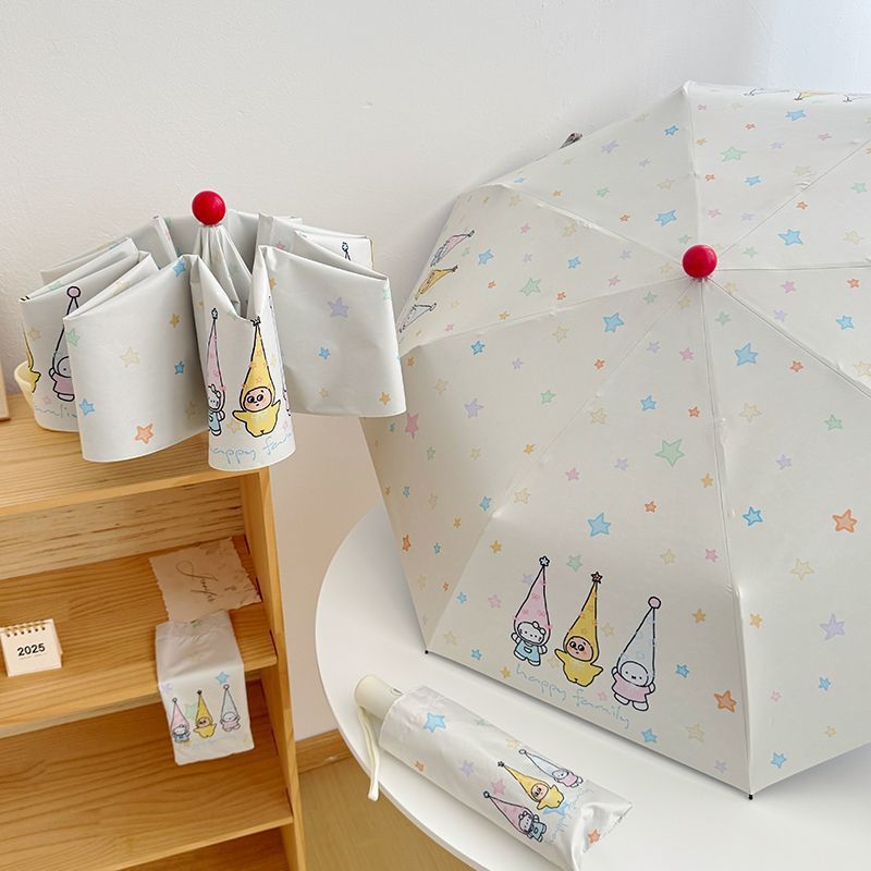 Women's Folding Umbrella with Playful Family Design Stornfield