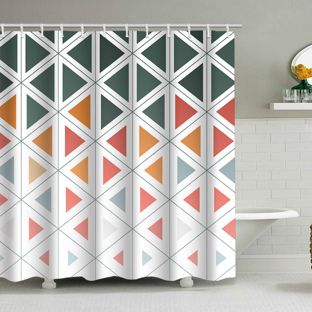Textured Mosaic Pattern Shower Curtain Stornfield