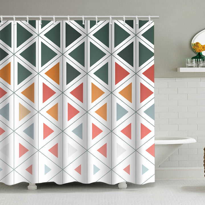 Textured Mosaic Pattern Shower Curtain Stornfield