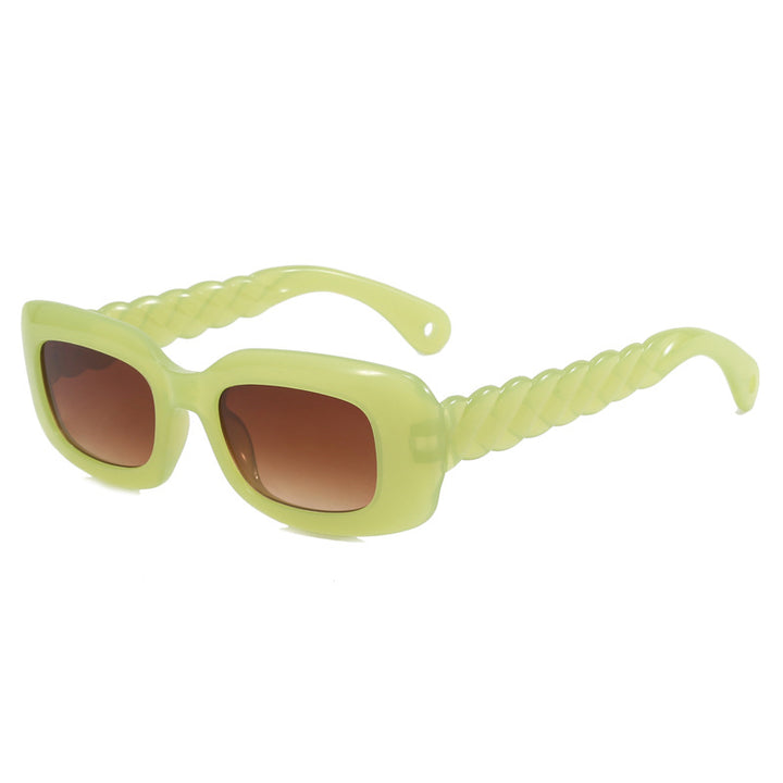 Women's fashionable square sunglasses with unique twisted temple design Stornfield