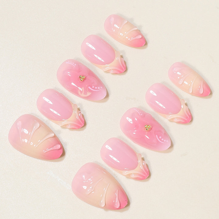 Elegant Floral Press-On Nail Art Set Stornfield