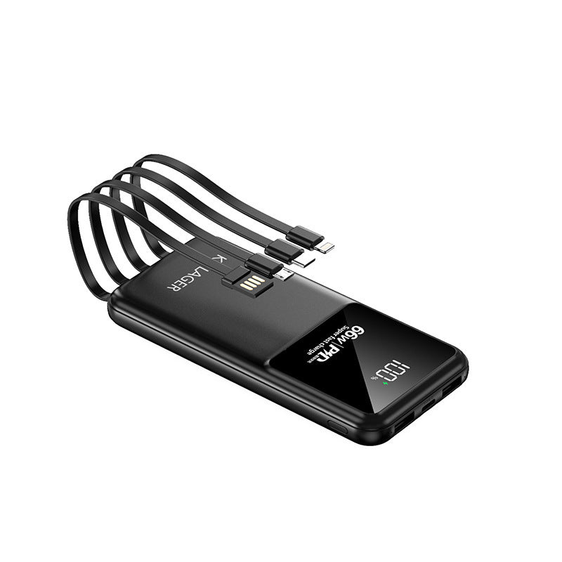 Multi-functional power bank with integrated charging cables and LCD display Stornfield
