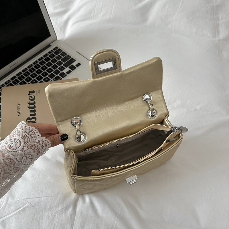 Quilted Chain Strap Evening Clutch Bag