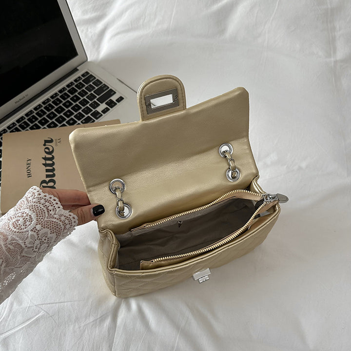 Quilted Chain Strap Evening Clutch Bag