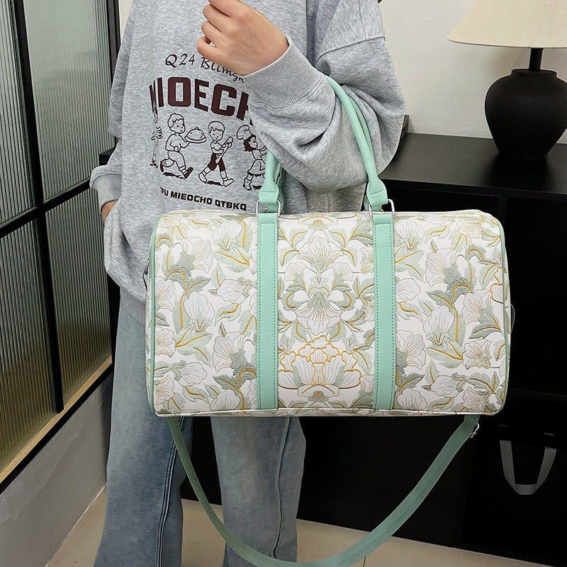 Elegant Floral Print Travel Duffle Bag Stornfield