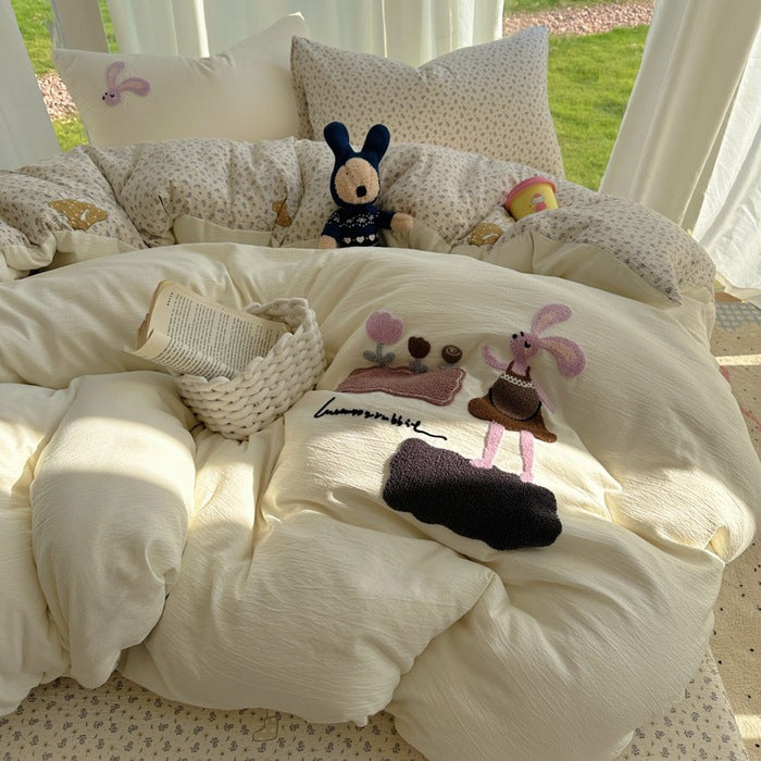 Children's Playful Cartoon Animal Themed Comforter Set