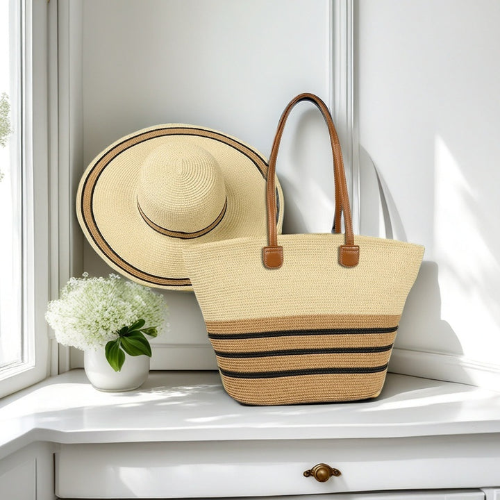Beach bag with colorful stripes Stornfield