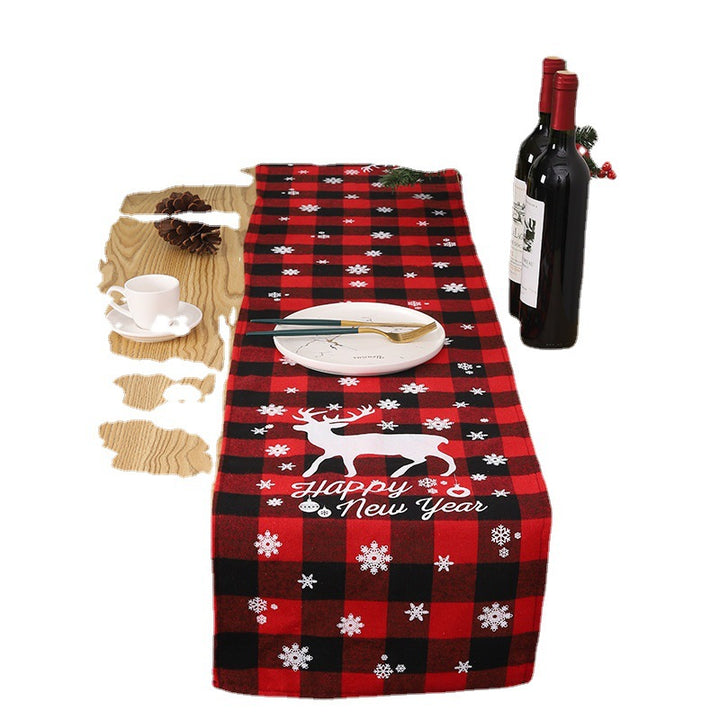 Festive table runner with Christmas motif Stornfield