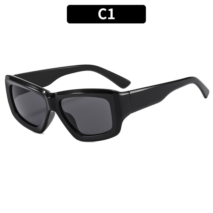 Retro-Inspired Chunky Frame Sunglasses