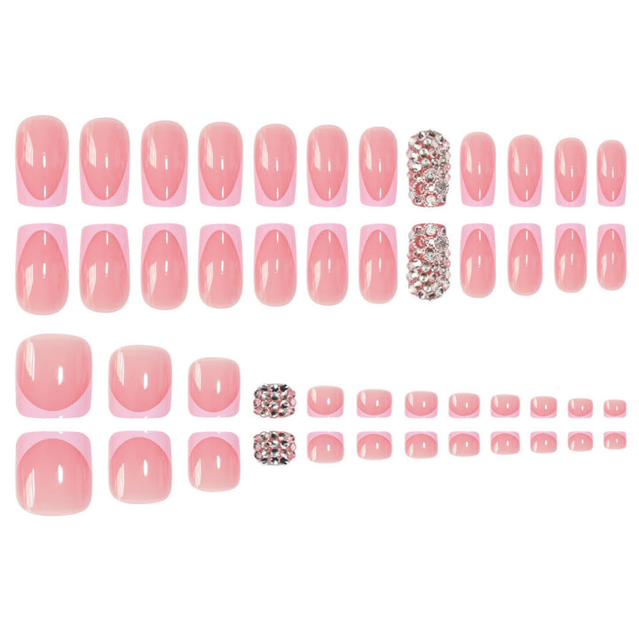 Glamorous French Tip Press-On Nail Set Stornfield