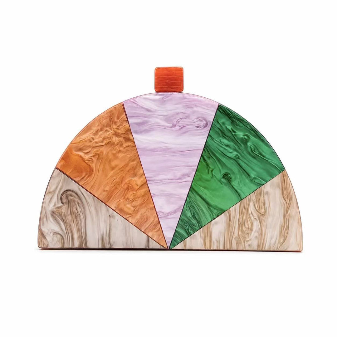 Decorative Geometric Acrylic Clutch
