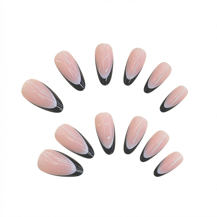 Elegant Leaf-Patterned Press-On Nails Stornfield