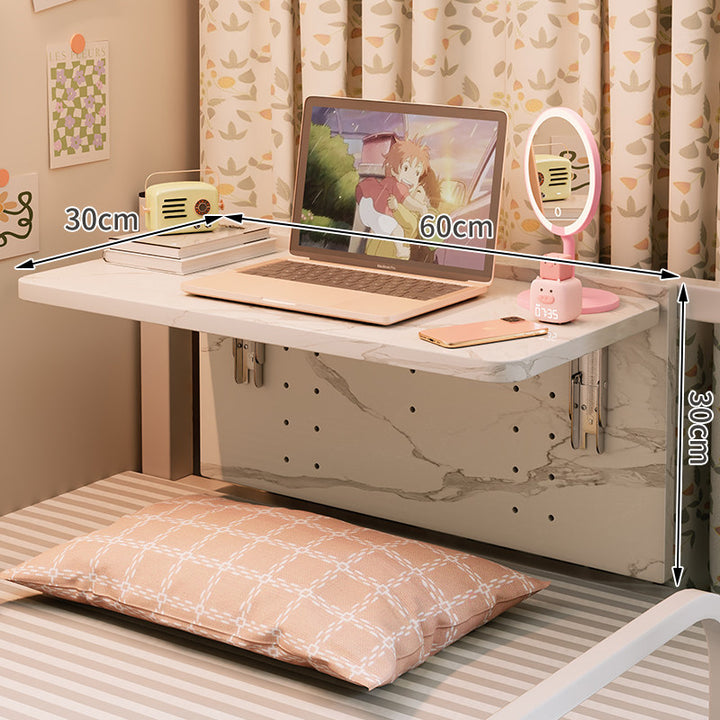 Wall-Mounted Foldaway Bedside Laptop Shelf Desk Compact Floating Study Surface