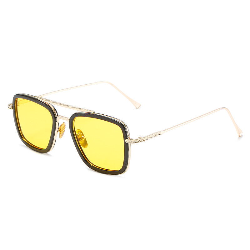 Women's fashionable square sunglasses with luxurious metal frame Stornfield