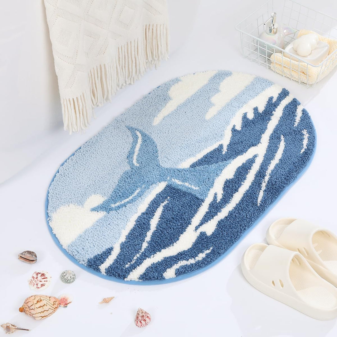 Turtle-Themed Plush Bath Mat