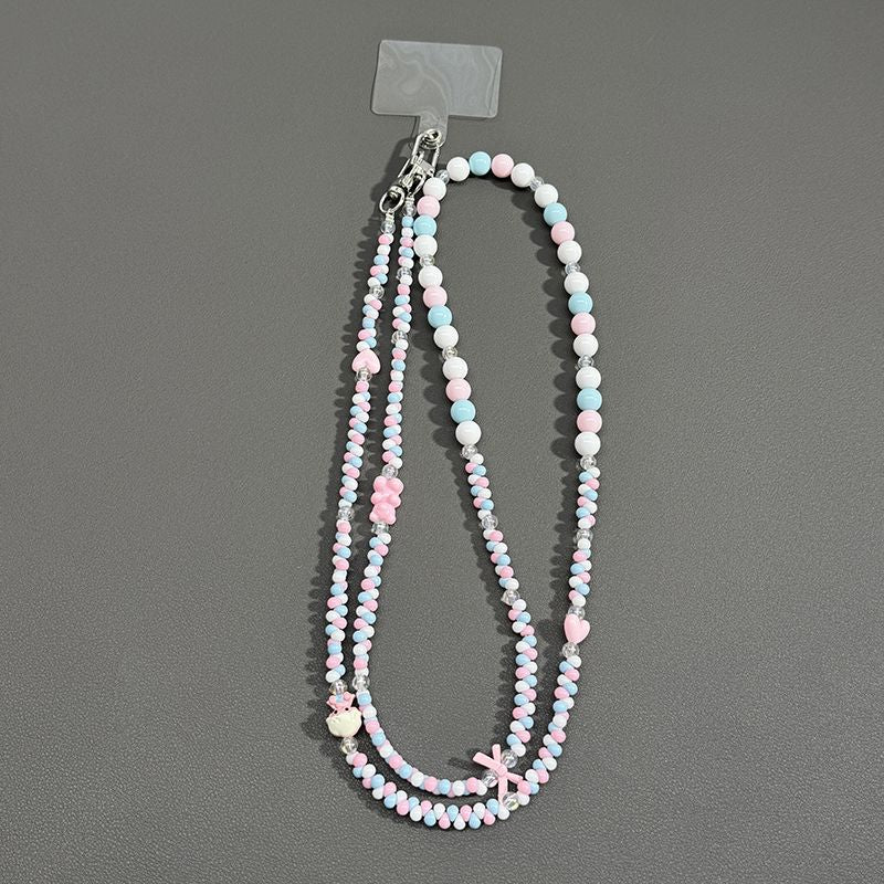 Beaded Eyewear Chain with Butterfly Accents Stornfield