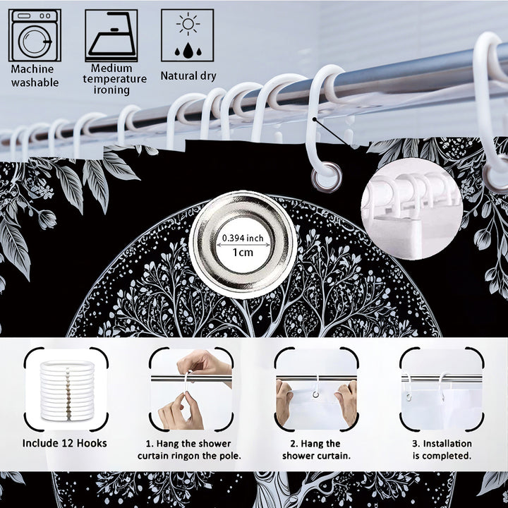 Artistic Tree Design Bathroom Set Stornfield