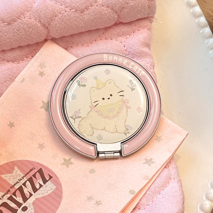 Hand mirror in heart-shaped design with cute bear motif Stornfield