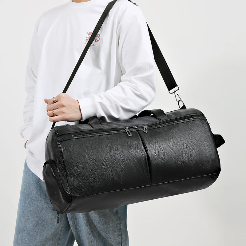 Premium Faux Leather Overnight Duffle Bag Stornfield
