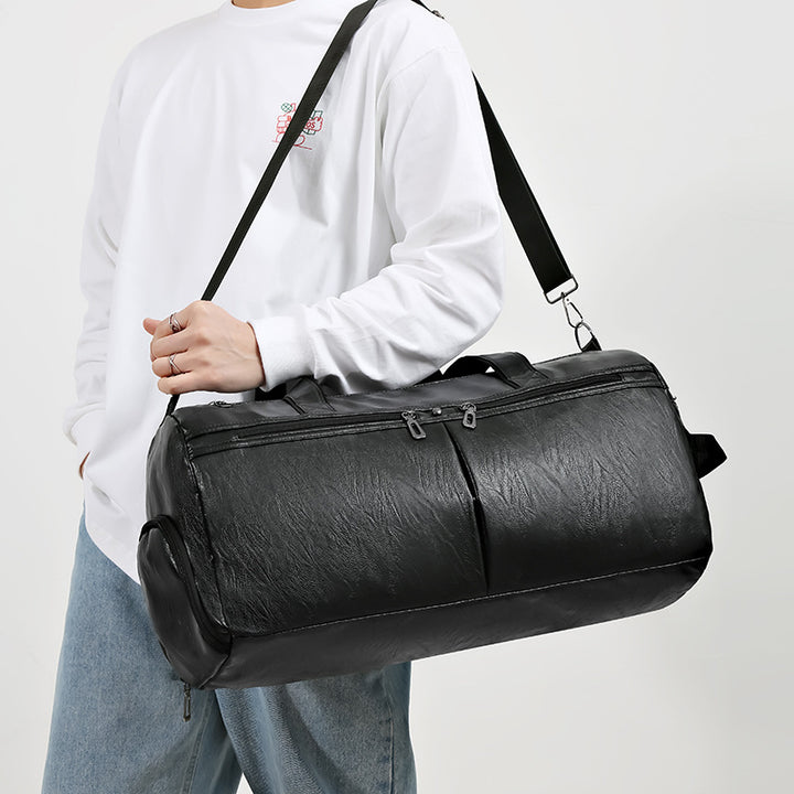 Premium Faux Leather Overnight Duffle Bag Stornfield