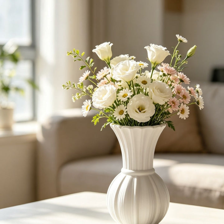Elegant Ribbed Flower Vase Stornfeild