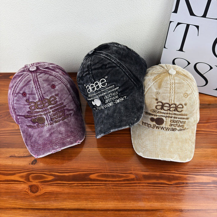 Women's Distressed Corduroy Baseball Cap Stornfield