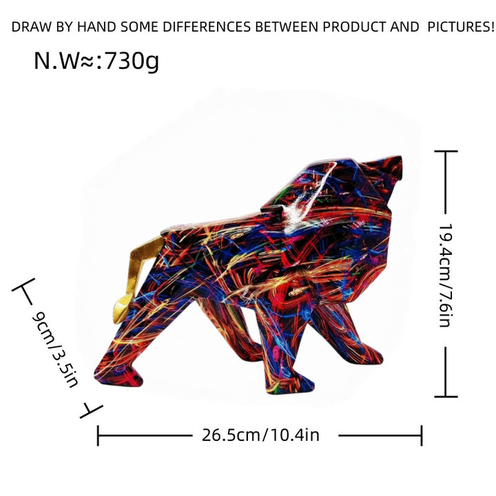 Colorful lion figure made of high-quality resin Stornfield