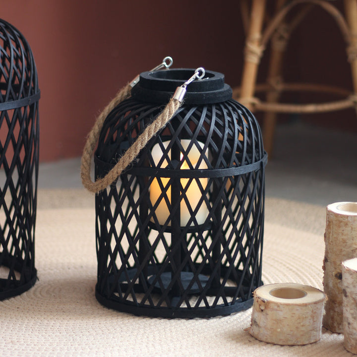 Decorative lantern made of braided material Stornfield