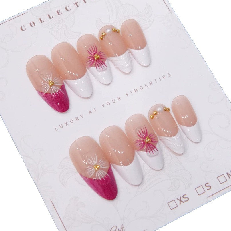 Elegant Floral Design Press-On Nails