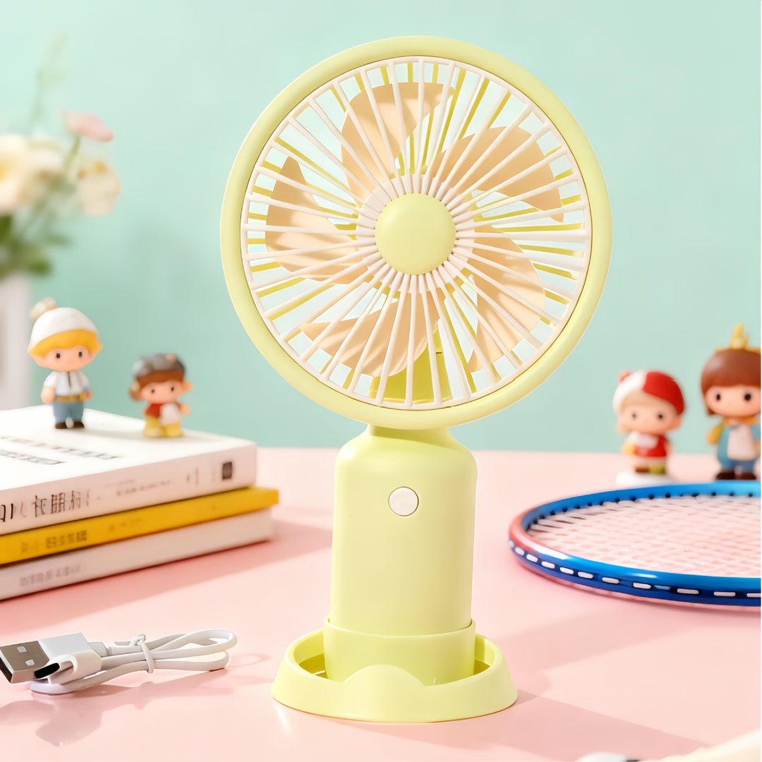 Women's portable USB table fan with powerful battery technology and flexible design Stornfield