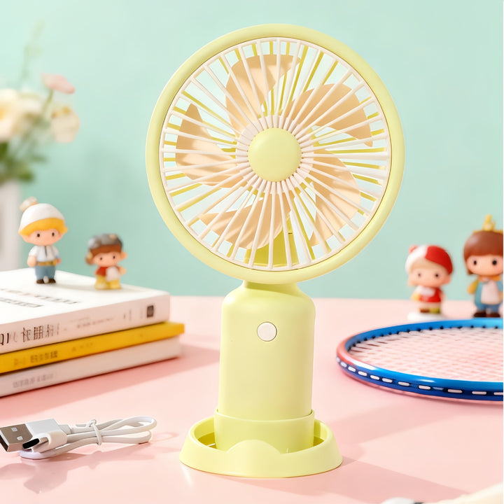 Women's portable USB table fan with powerful battery technology and flexible design Stornfield