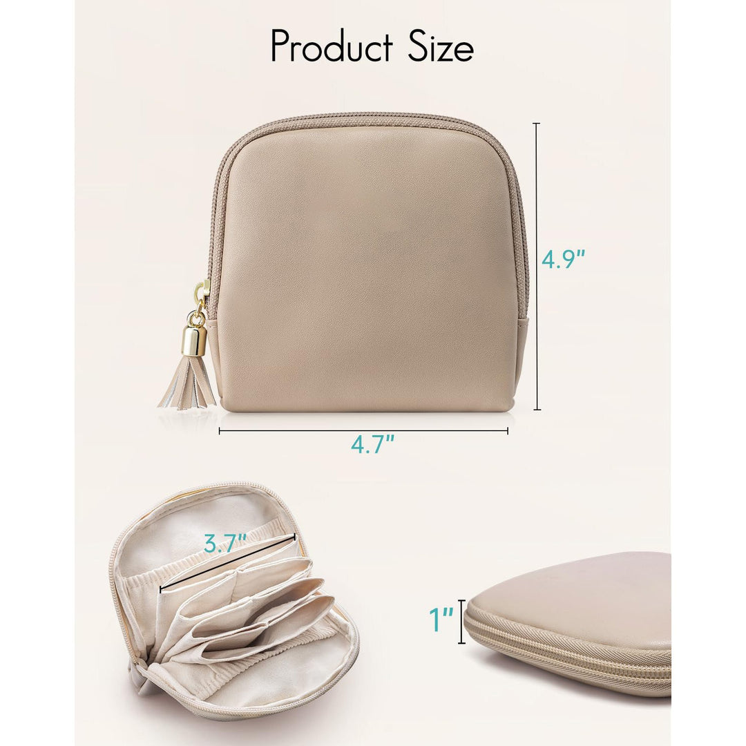 Cosmetic organizer with structured interior and elegant tassel Stornfield