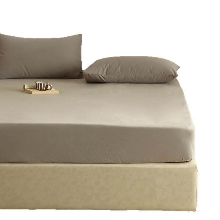 Extra deep fitted sheet with elastic all-around rubber and soft single jersey
