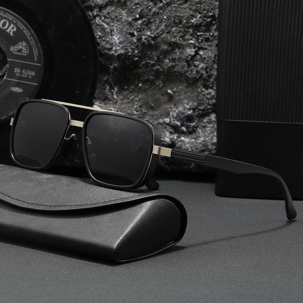 Ladies elegant square sunglasses with high-quality metal frame Stornfield