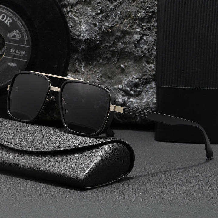 Ladies elegant square sunglasses with high-quality metal frame Stornfield